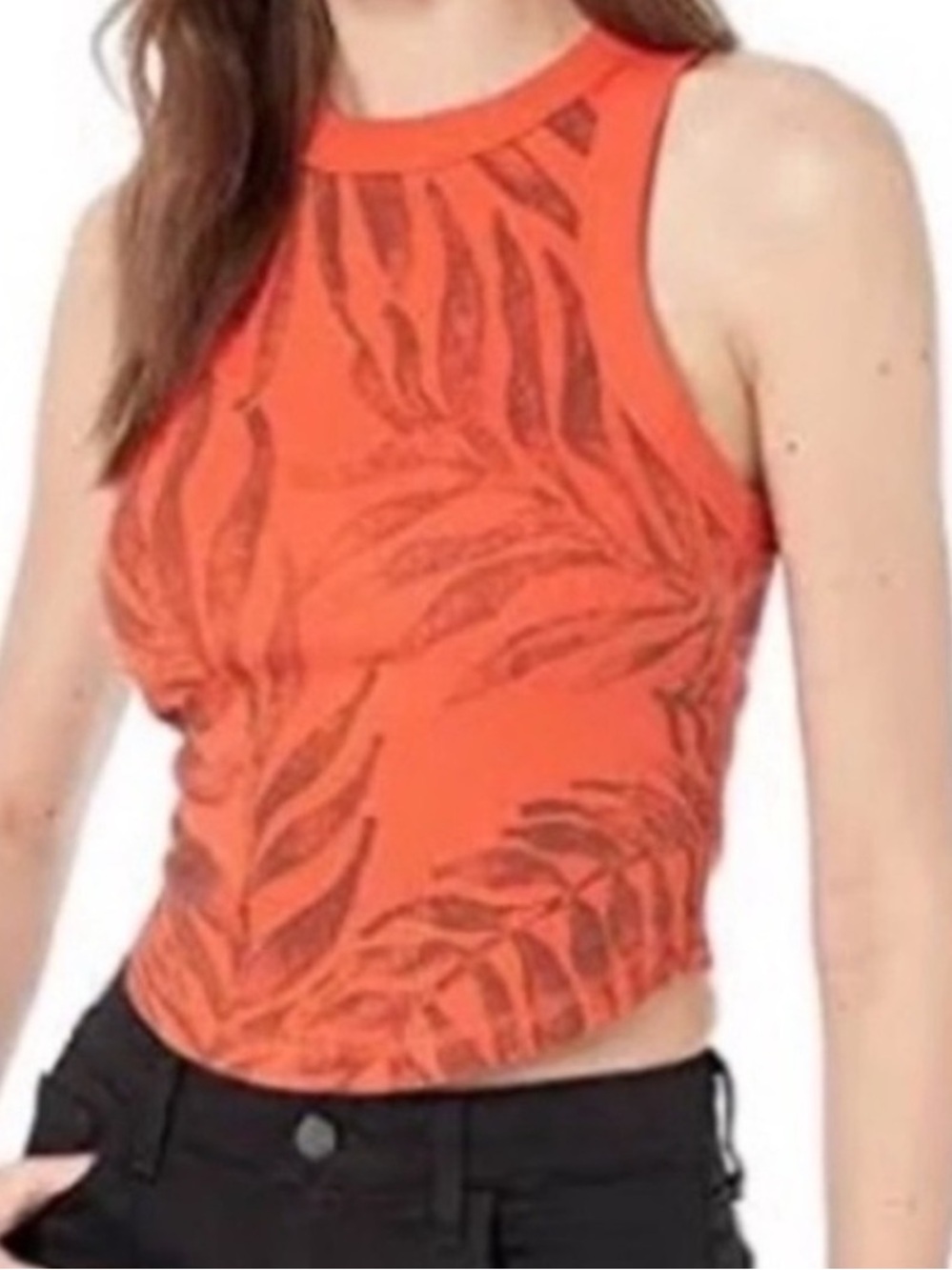 FP Movement XSmall Tank Ribbed in Persimmon Combo NWT